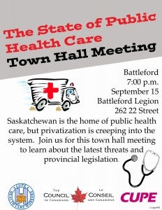health care town hall_Battleford
